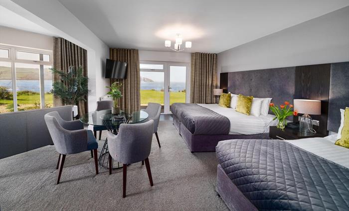 Ground floor Luxury Suite at The Cliff Hotel & Spa with two Super King Sized Beds